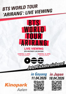 BTS WORLD TOUR 'ARIRANG' IN GOYANG: LIVE VIEWING IN GOYANG & TOKYO