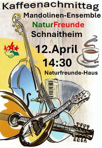 Kaffeenachmittag mit Mandolinenmusik des Mandolinenensembles der Naturfreunde Schnaitheim
